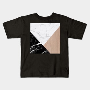 Double marble and wood Kids T-Shirt